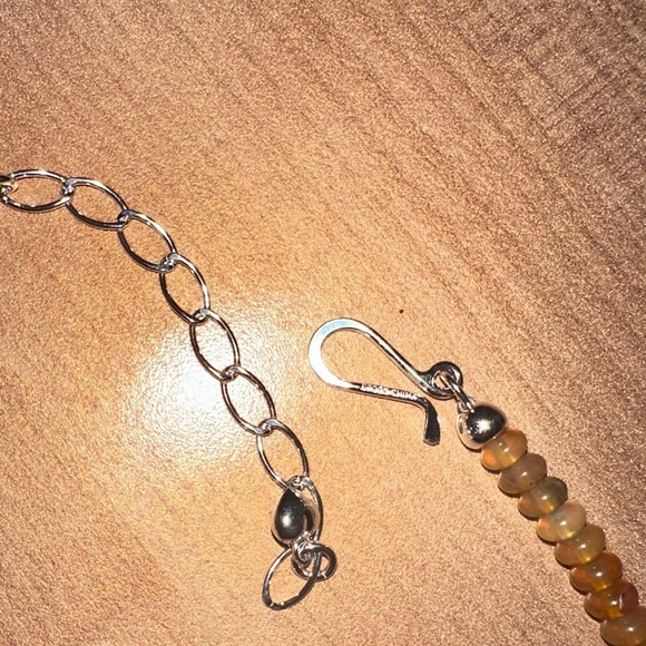 Amber and Sterling silver beaded necklace with matching pendant by Jay King - Picture 8 of 12